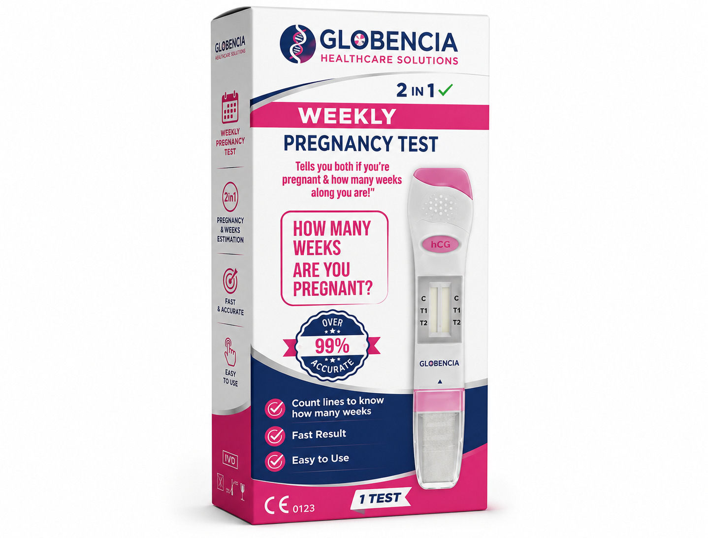 Test de grossesse avec indicateur de semaines